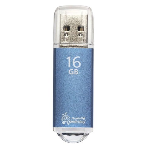 Флеш-диск 16 GB, SMARTBUY V-Cut, USB 2.0, металлический корпус, синий, SB16GBVC-B 512195 - фото 279791