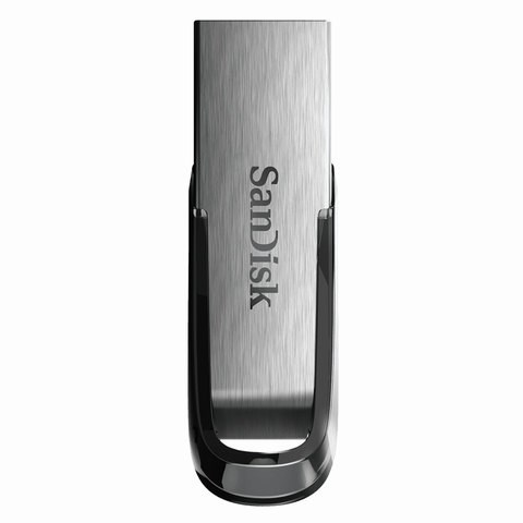 Флеш-диск 32 GB, SANDISK Ultra Flair, USB 3.0, металлический корпус, серебристый/черный, SDCZ73-032G-G46 512218 - фото 279793