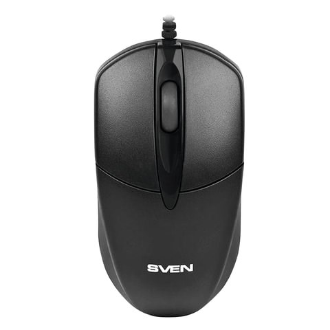 Мышь проводная SVEN RX-112, USB, 2 кнопки+1 колесо-кнопка, оптическая, черная 512587 - фото 279809