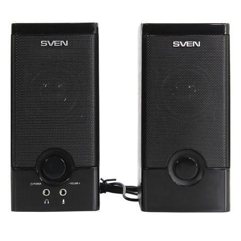 Колонки компьютерные SVEN SPS-603, 2.0, 2х3 Вт, дерево, черные, SV-015183 512845 - фото 279852