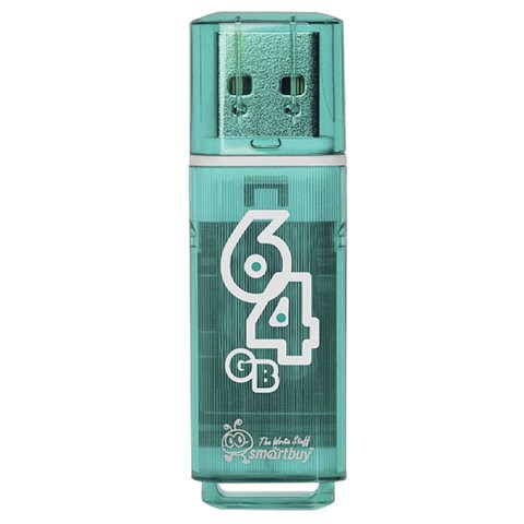 Флеш-диск 64 GB SMARTBUY Glossy USB 2.0, зеленый, SB64GBGS-G 513054 - фото 279863