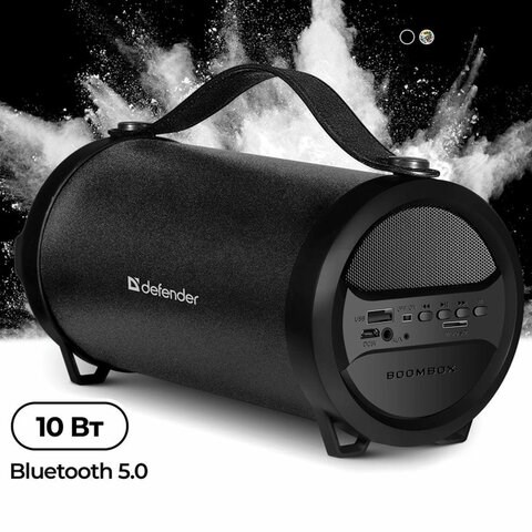 Колонка портативная DEFENDER G24, 1.0, 10 Вт, Bluetooth, FM-тюнер, microSD, чёрная, 65124 513687 - фото 279969