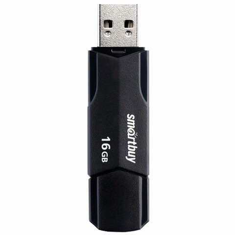 Флеш-диск 16 GB SMARTBUY Clue USB 2.0, черный, SB16GBCLU-K 513784 - фото 280020