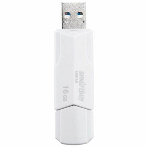 Флеш-диск 16 GB SMARTBUY Clue USB 2.0, белый, SB16GBCLU-W 513785 - фото 280021