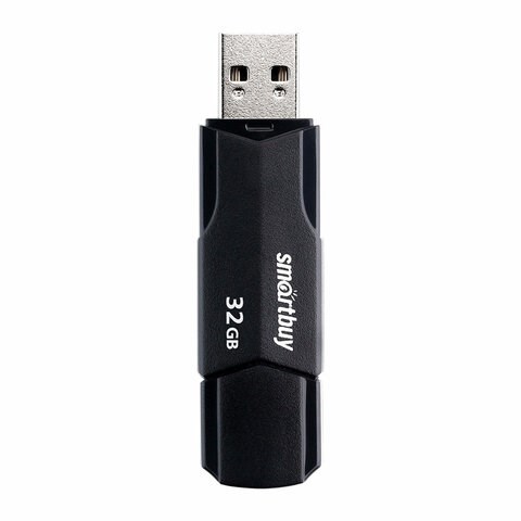 Флеш-диск 32GB SMARTBUY Clue USB 2.0, черный, SB32GBCLU-K 513786 - фото 280022