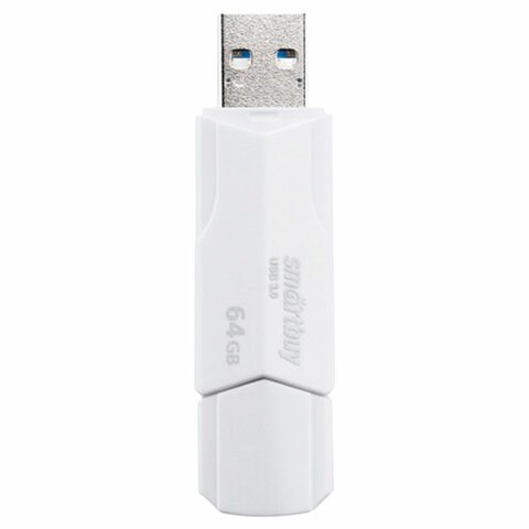Флеш-диск 64 GB SMARTBUY Clue, USB 2.0, белый, SB64GBCLU-W 513789 - фото 280024