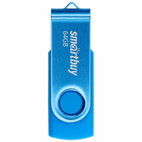 Флеш-диск 64 GB SMARTBUY Twist USB 2.0, синий, SB064GB2TWB 513910 - фото 280057