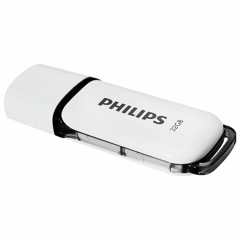 Флеш-диск 32 GB PHILIPS SNOW, разъем USB 2.0, черный, FM32FD70B/97 514079 - фото 280126