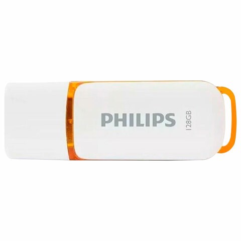 Флеш-диск 128 GB PHILIPS SNOW, разъем USB 2.0, желтый, FM12FD70B/97 514081 - фото 280128