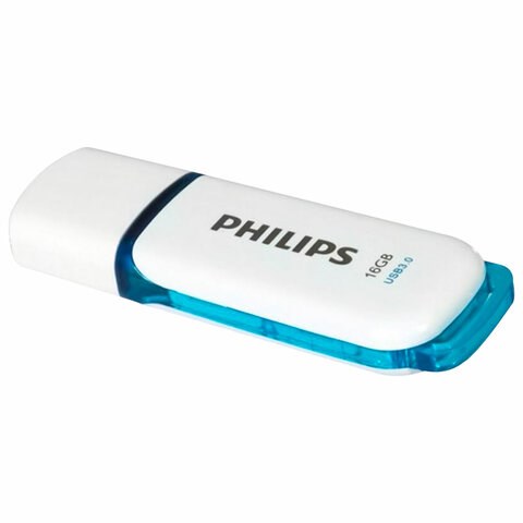 Флеш-диск 16 GB PHILIPS SNOW, разъем USB 3.0, синий, FM16FD75B/97 514083 - фото 280129