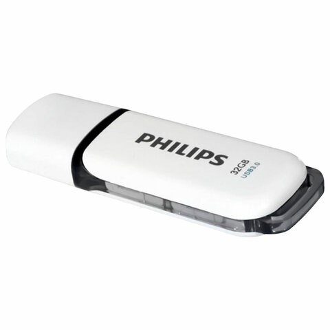 Флеш-диск 32 GB PHILIPS SNOW, разъем USB 3.0, черный, FM32FD75B/97 514084 - фото 280130