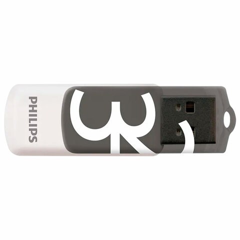 Флеш-диск 32 GB PHILIPS VIVID, разъем USB 2.0, черный, FM32FD05B/97 514090 - фото 280136