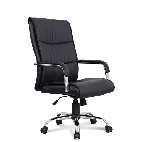Кресло офисное BRABIX Space EX-508, экокожа, хром, черное, 530860 530860 - фото 280262