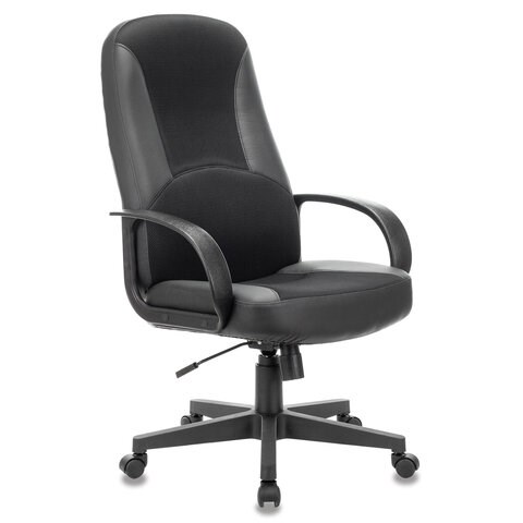 Кресло офисное BRABIX "City EX-512", кожзаменитель черный, ткань черная, TW, 531407 531407 - фото 280392