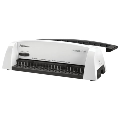 Переплетная машина д/пласт.пружины FELLOWES STARLET 2+, пробивает до 12 л., сшивает до 120 л., FS-52279 531490 - фото 280416