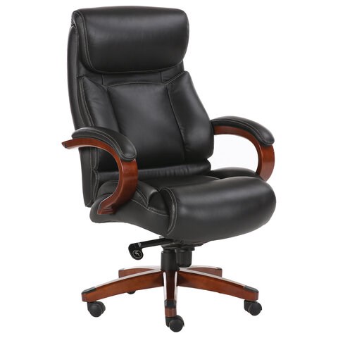 Кресло из натуральной кожи BRABIX PREMIUM Infinity EX-707, дерево, черное, 531826 531826 - фото 280506