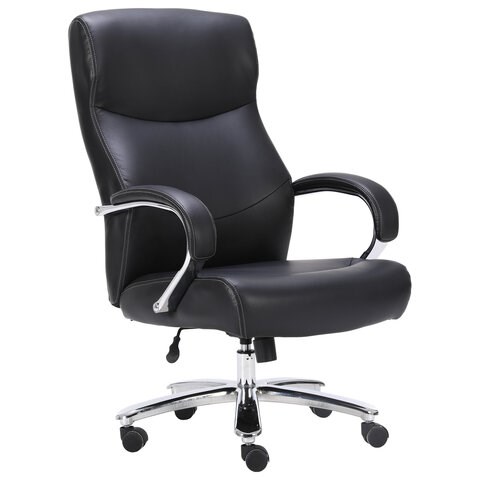 Кресло офисное BRABIX PREMIUM Total HD-006, НАГРУЗКА до 180 кг, экокожа, хром, черное, 531933 531933 - фото 280553