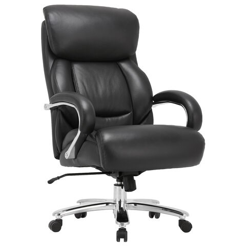 Кресло из натуральной кожи BRABIX PREMIUM Pride HD-100, НАГРУЗКА до 250 кг, черное, 531940 531940 - фото 280556