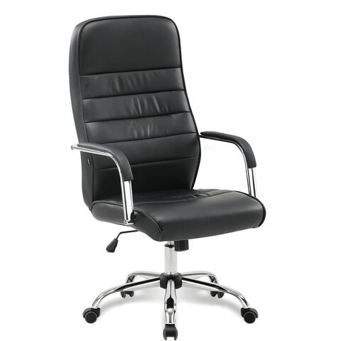Кресло офисное BRABIX Stark EX-547, экокожа, хром, черное, 531948 531948 - фото 280561