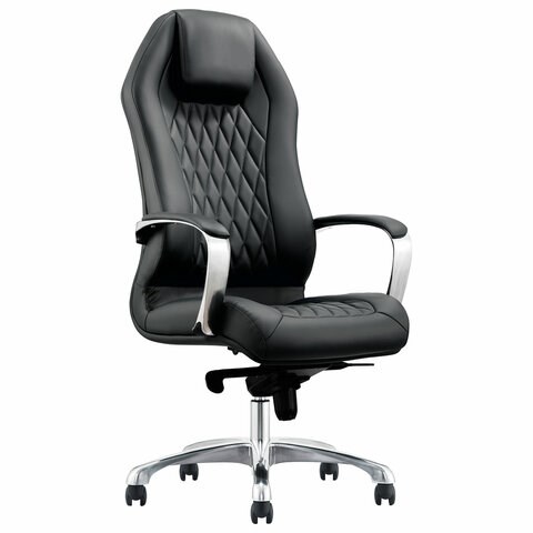 Кресло BRABIX PREMIUM "Aurus EX-705", мультиблок, алюминий, экокожа, черное, 532928 532928 - фото 280827