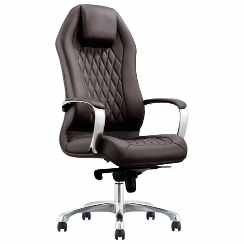 Кресло BRABIX PREMIUM ''Aurus EX-705'', мультиблок, алюминий, экокожа, коричневое, 532929 532929 - фото 280828