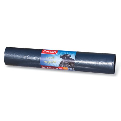 Мешки для мусора 240 л, черные, в рулоне 20 шт., ПВД, 35 мкм, 140х90 см, PACLAN Big&Strong 600823 - фото 281369