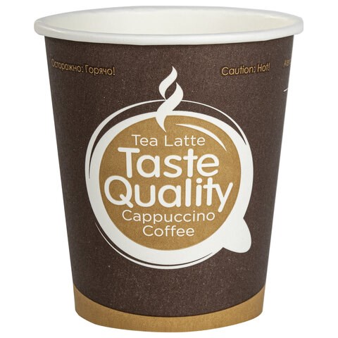 Стакан одноразовый бумажный 250/280 мл, D 80 мм, КОМПЛЕКТ 75 шт., однослойные, Taste Quality, холодное/горячее, ФОРМАЦИЯ, HB80-280-0004-75 603870 - фото 281912