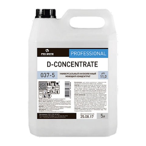 Средство моющее универсальное 5 л, PRO-BRITE D-CONCENTRATE, щелочное, низкопенное, концентрат, 037-5 605284 - фото 282216