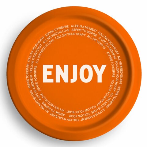 Тарелка одноразовая диаметр 230 мм, 50 шт., бумажная с ПЭ покрытием "Enjoy new", СКАНДИПАКК, -0552 608707 - фото 283417