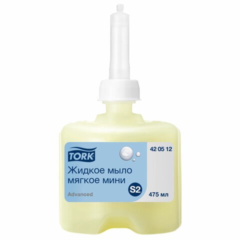 Картридж с жидким мылом одноразовый TORK (Система S2) Advanced, 0,475 л, мягкое, 420512 608893 - фото 283513