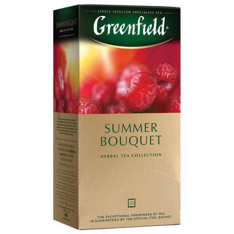 Чай GREENFIELD "Summer Bouquet" фруктовый, 25 пакетиков в конвертах по 2 г, 0433 620221 - фото 284174