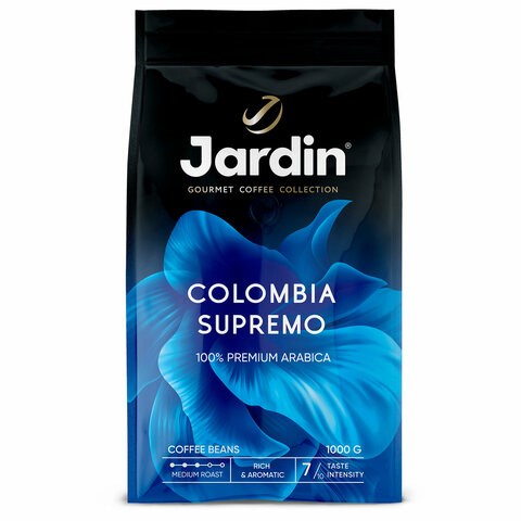 Кофе в зернах JARDIN "Colombia Supremo" 1 кг, арабика 100%, 0605-8 620398 - фото 284190