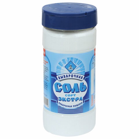 Соль пищевая 500 г, "Экстра", пластиковая баночка с дозатором 622027 - фото 284272
