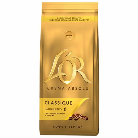 Кофе в зернах L’OR "Crema Absolu Classique" 1 кг, 8051298 622078 - фото 284275