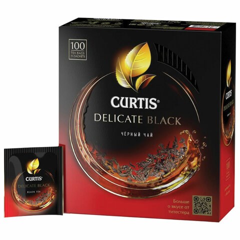 Чай CURTIS "Delicate Black" черный, 100 пакетиков в конвертах по 1,7 г, 101014 622220 - фото 284298