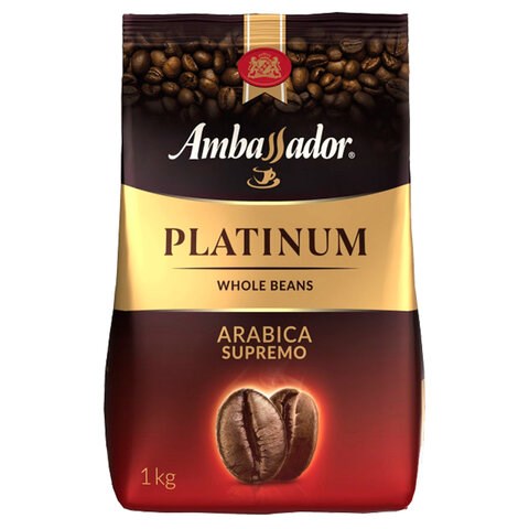 Кофе в зернах AMBASSADOR "Platinum" 1 кг, арабика 100% 622224 - фото 284299