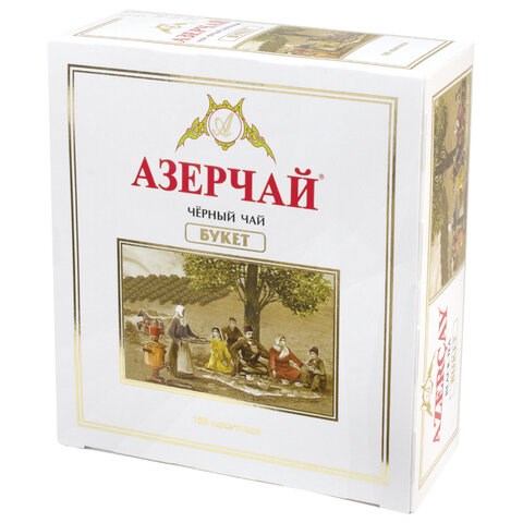 Чай АЗЕРЧАЙ "Букет" черный, 100 пакетиков по 2 г, 419831 622733 - фото 284353