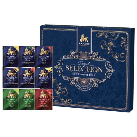 Чай RICHARD "Royal Selection Of Premium Teas" ассорти 9 вкусов, НАБОР 72 пакетика, 101540 622784 - фото 284371