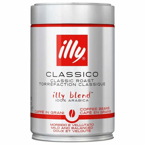 Кофе в зернах ILLY "Classico" ИТАЛИЯ, 250 г, в жестяной банке, арабика 100%, ИТАЛИЯ, 52 622810 - фото 284390