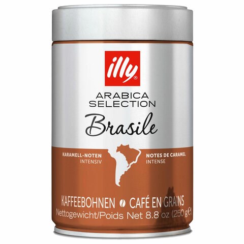 Кофе в зернах ILLY "Brasil" ИТАЛИЯ, 250 г, в жестяной банке, арабика 100%, ИТАЛИЯ, 7006 622814 - фото 284393