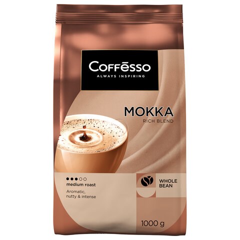 Кофе в зернах COFFESSO "Mokka", 1 кг, 102485 623411 - фото 284437