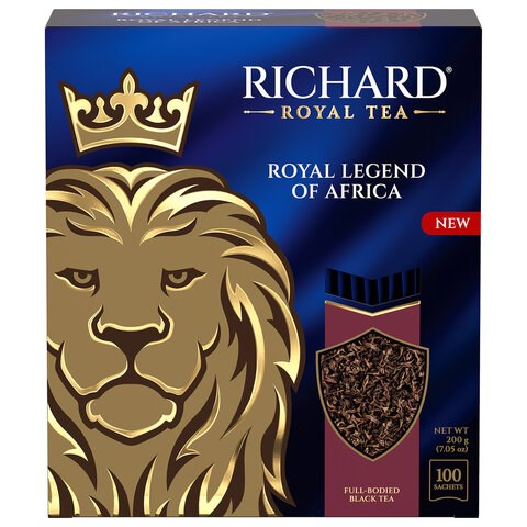 Чай RICHARD "Royal legend of Africa" черный, 100 пакетиков в конвертах по 2 г, 102735 624177 - фото 284492