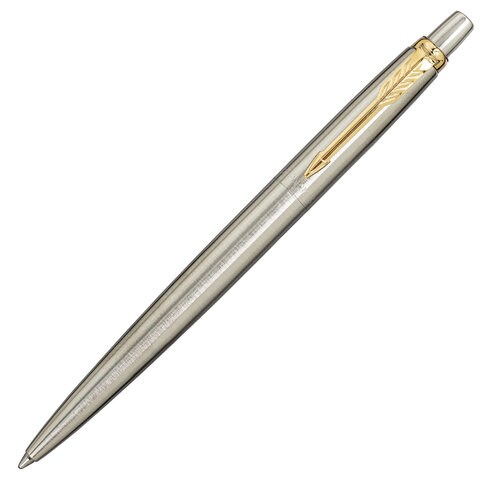 Ручка шариковая PARKER "Jotter Core Stainless Steel GT", ежедневник А5 черный, пакет, 880886 880886 - фото 285690