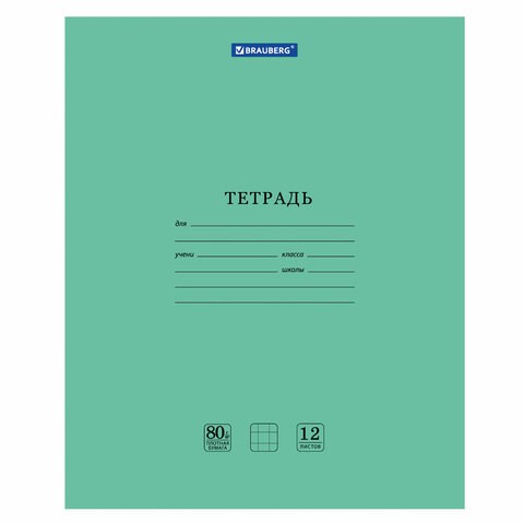 Тетрадь BRAUBERG EXTRA 12 л., клетка, плотная бумага 80 г/м2, обложка картон, 105706 105706 - фото 286328