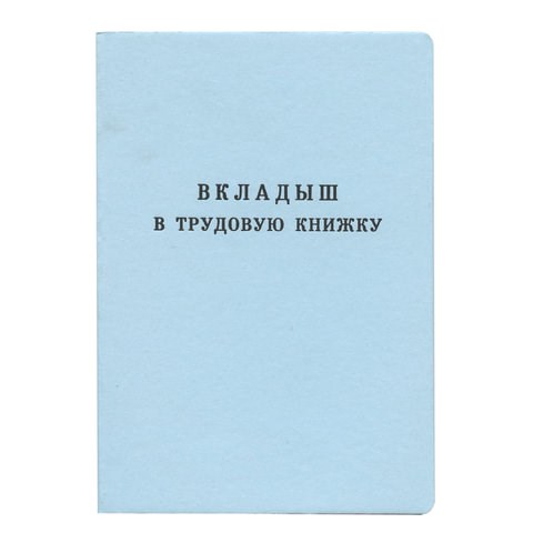 Бланк документа Вкладыш в трудовую книжку, 88х125 мм, ГОЗНАК 120187 - фото 287597