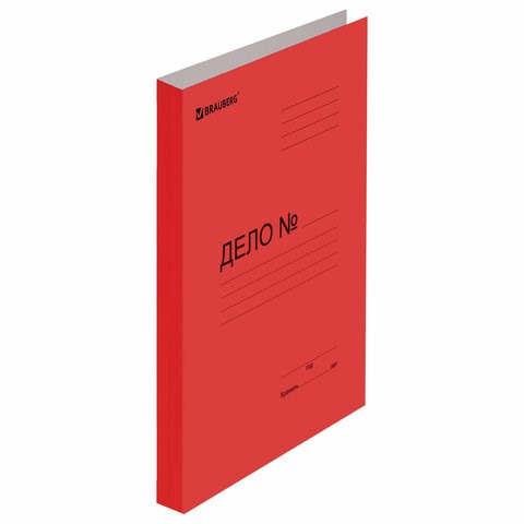 Скоросшиватель картонный мелованный BRAUBERG, гарантированная плотность 360 г/м2, красный, до 200 листов, 124575 124575 - фото 287800