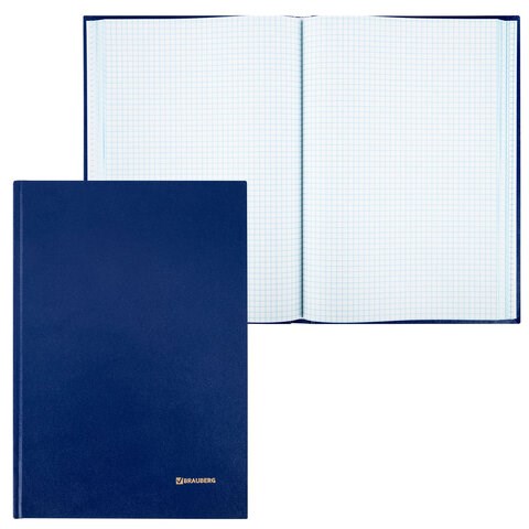 Книга учета 160 л., клетка, твердая, бумвинил, блок офсет, А4 (200х290 мм), BRAUBERG, 130182 130182 - фото 288155