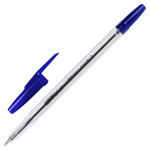 Ручка шариковая CORVINA 51 Classic, СИНЯЯ, корпус прозрачный, узел 1 мм, линия письма 0,7 мм, 40163/02 140300 - фото 288233