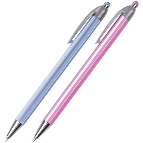 Ручка шариковая автоматическая BRAUBERG Sakura, СИНЯЯ, корпус ассорти, узел 0,5 мм, линия письма 0,3 мм, 141287 141287 - фото 293062