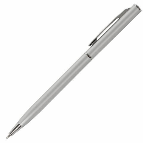 Ручка подарочная шариковая BRAUBERG "Delicate Silver", корпус серебристый, узел 1 мм, линия письма 0,7 мм, синяя, 141401 141401 - фото 293077
